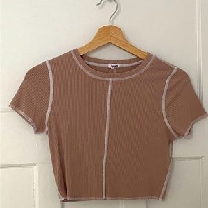 Neutral Pink Crop Top